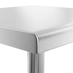 Royal Catering Edelstahl-Arbeitstisch - PREMIUM - 60 x 60 cm - 150 kg -
