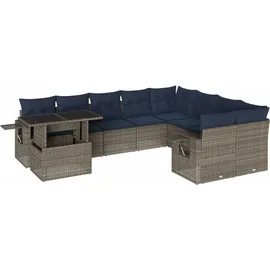 vidaXL Gartensofa-Set 10-tlg. grau