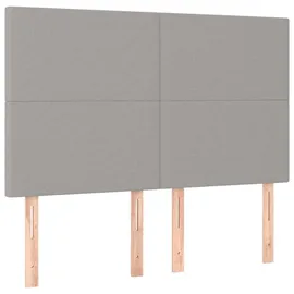 vidaXL Boxspringbett 140 x 200 cm Hellgrau