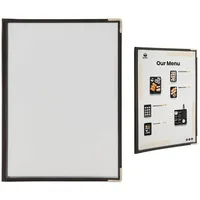 SecurIT® Securit Crystal Range Menühalter, A4, mit braunen Kanten,