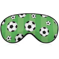 Neuartige Verdunkelungs-Augenmaske, Fußball-Grün, Schlafmasken, Schlafmaske, Augenbinde, Augenschutz, Augenschutz mit verstellbarem Riemen, für Männer, Frauen, Teenager, Jungen, Mädchen, Kinder, Rei