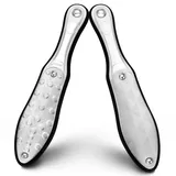 BEZOX Laser-Hornhautraspel Upgrade Fußfeile - Voller Edelstahl, Fußraspel mit Ergonomischem Griff für Pediküre und Fußpflege, Doppelseitig, Rostfrei Portables Fußpflege-set