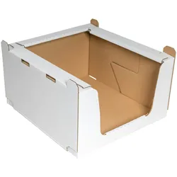 VEPATIM 8 Stapelbehälter Regalkarton aus Wellpappe 'M' 600x400x300mm stapelbar robust