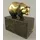 demotex gmbh Casa Padrino Bronze Skulptur Panda Bär Gold / Schwarz 13 x 7 x H. 15 cm - Bronzefigur - Dekofigur - Schreibtisch Deko Accessoires