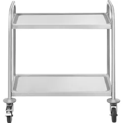Royal Catering Servierwagen - Edelstahl - 2 Borde - Ablagen: 68 x 38 cm - 300 kg -