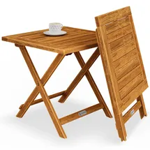 CASARIA Beistelltisch 46 x 46 cm braun klappbar