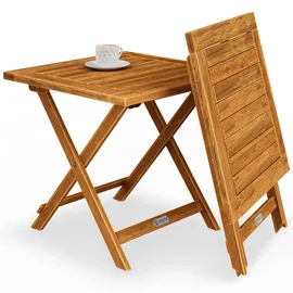 CASARIA Beistelltisch 46 x 46 cm braun klappbar