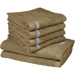 Handtuch Set ROSS "Sinfonie", braun (walnuss), 6 tlg., Frottier, Frottier, Obermaterial: 100% Baumwolle, Handtuch-Sets, beinhaltet: Handtücher und Badetücher