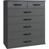 WIMEX Schubkastenkommode WIMEX "Dou", grau (graphit, digi, steel, optik), B:91cm H:106cm T:40cm, Spanplatte, Sideboards