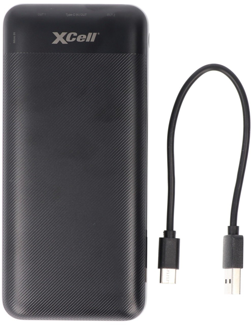 XCell Powerbank X20000PD mit 20.000mAh Kapazität, USB-C PD3.0, Quick-Charge, LED-Display, 2x USB-Ausgang 1x USB-C-Ausgang