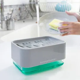 InnovaGoods Seifenspender Pushoap Grau