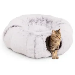 Canadian Cat Company Katzentunnel OTIS - Donut-Tunnel inkl. Liegekissen | grau | ca. 80 x 80 x 26 cm grau