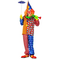 Carnival Party 3tlg. Kostüm "Clown" in Bunt - L