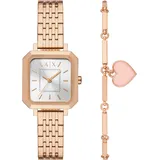 Quarzuhr ARMANI EXCHANGE Armbanduhren roségoldfarben Damen Armbanduhr, Damenuhr, Edelstahlarmband, Ideal auch als Geschenk