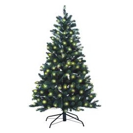 Xenotec PE-BM150 Künstlicher Weihnachtsbaum mit Beleuchtung Tanne LED Grün mit Ständer