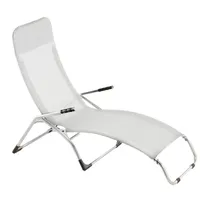 Fiam Samba Terrassenliege 142 x 63 x 107 cm alu/weiß klappbar