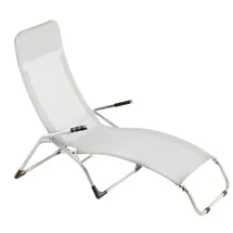 jan kurtz Fiam Samba Terrassenliege 142 x 63 x 107 cm alu/weiß klappbar