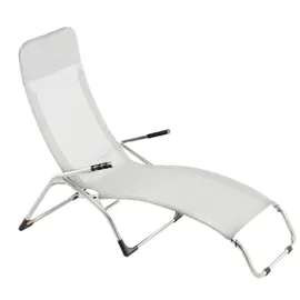 jan kurtz Fiam Samba Terrassenliege 142 x 63 x 107 cm alu/weiß klappbar