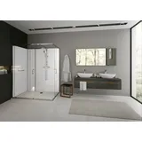 Hoesch Duschabtrennung Eckversion nUnity 100x80cm, G kl m EverClean, Schiebetüren