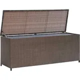 Kissentruhe Kissenbox Auflagenbox Gartentruhe Aufbewahrungsbox Braun 120x50x60 C