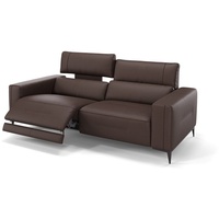 Sofanella 3-Sitzer 3-Sitzer TERAMO Ledercouch Relaxsofa Sofa braun 216 cm x 89 cm x 101 cm