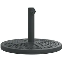 vidaXL Schirmständer Kunststoff 12 kg Rund Schwarz