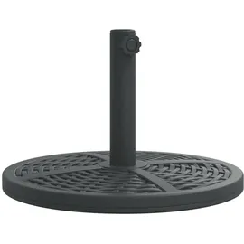 vidaXL Schirmständer Kunststoff 12 kg Rund Schwarz