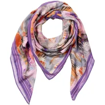 CAMEL ACTIVE Damen Schal aus reiner Baumwolle Lila-Orange, womenswear-OS - Einheitsgröße