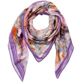 CAMEL ACTIVE Damen Schal aus reiner Baumwolle Lila-Orange, womenswear-OS - Einheitsgröße