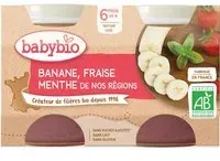 Babybio BANANE FRAISE MENTHE DE NOS RÉGIONS dès 6 mois Purée 260 g