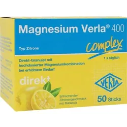 MAGNESIUM VERLA 400 Zitrone Direkt-Granulat 50 St