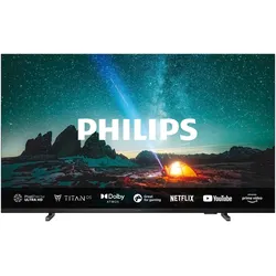 PHILIPS LED-Fernseher, F (A-G), grau (anthrazit), 50, Fernseher