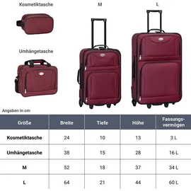 Juskys Trolley Kofferset Athen - Bordeaux