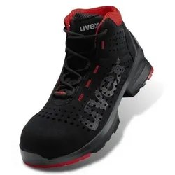 Sicherheitsschnürstiefel 1 8547/8, S1 SRC ESD, schwarz/rot, W11, Größe 47 - schwarz - 47