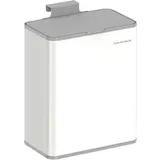Songmics Mülleimer LTB810W01, Komposteimer, weiß, aus Metall, geruchssicher, 8 Liter