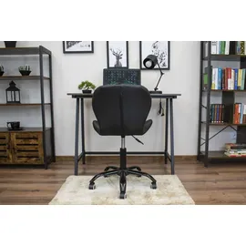 home collective Drehstuhl Leder Schwarz