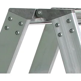 Günzburger Aluminium-Stehleiter 2 x 4 Stufen rollbar (41208)