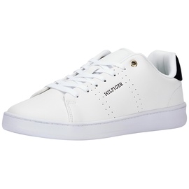 Tommy Hilfiger Herren Cupsole Sneaker Court Cup Leather Schuhe, Weiß (White), 41 EU - 41 EU