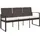 vidaXL Gartenbank 3-Sitzer mit Kissen 110 x 60 x 85 cm Braun