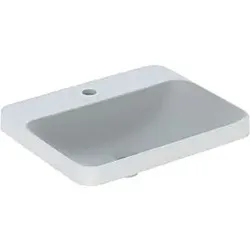 Geberit VariForm Einbauwaschtisch 500743012 55x45cm, mit Hahnloch, ohne Überlauf, rechteckig, weiß