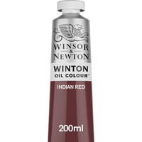 Winsor & Newton 1437317 Winton, feine hochwertige Ölfarbe - 200ml Tube mit gleichmäßiger Konsistenz, Lichtbeständig, hohe Deckkraft, Reich an Farbpigmenten - Indischrot