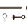 GARESA Gardinenstange Esperanca braun Rost L:130cm Ø:16mm, Metall, Gardinenstangen, rustikale Vorhanggarnitur, verlängerbar, Eisen, Endkappe, mit Ringe