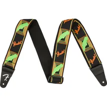 Fender Fender® Neon Monogram Strap, green/ornage