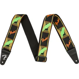 Fender Fender® Neon Monogram Strap, green/ornage