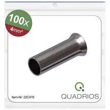 Quadrios 22C478 Aderendhülse 4 mm2 Unisoliert 100 St.