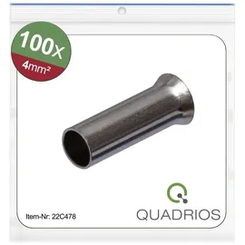 Quadrios 22C478 Aderendhülse 4 mm2 Unisoliert 100 St.
