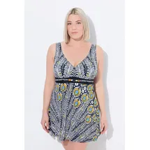 Ulla Popken Badekleid Pfau Schwarz 52