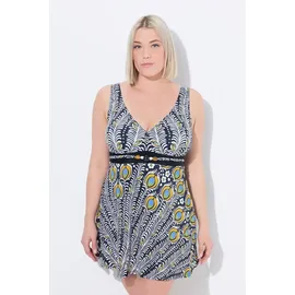 Ulla Popken Badekleid Pfau Schwarz 52