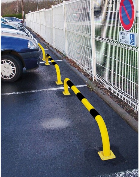 Bogenförmige Sperre für Parkplätze, 2000 mm, verzinkt
