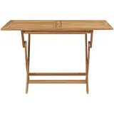 vidaXL Gartentisch Klappbar 120x70x75 cm Massivholz Teak